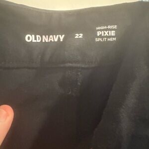 Old Navy Black Pixie Split Hem Pants